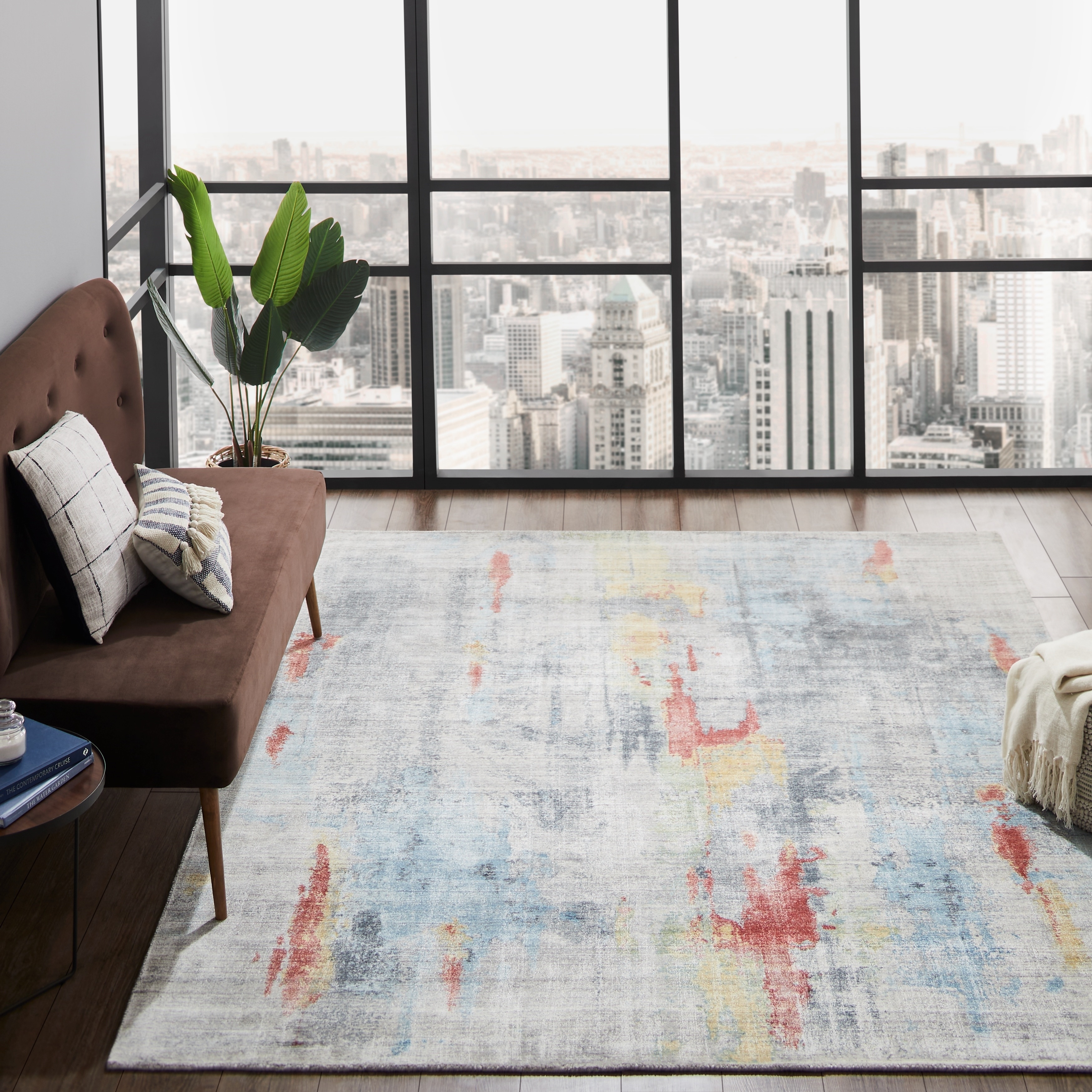 KALATY Handmade Abstract Area Rug
