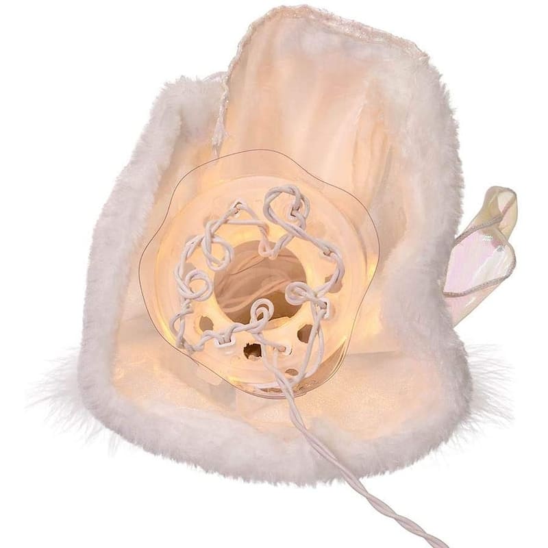 Kurt Adler 10-Inch UL 10-Light White Angel Treetop - 10"
