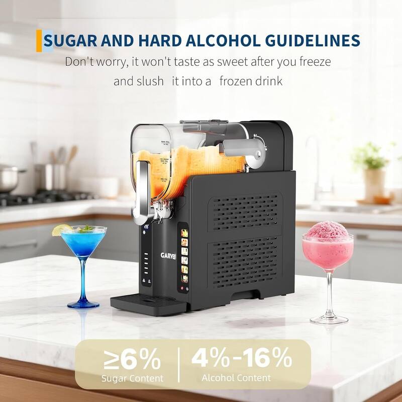 54oz Slushy Machine, Slushie Maker with 6 Preset Modes, LED Display for Home Party Use, Grey