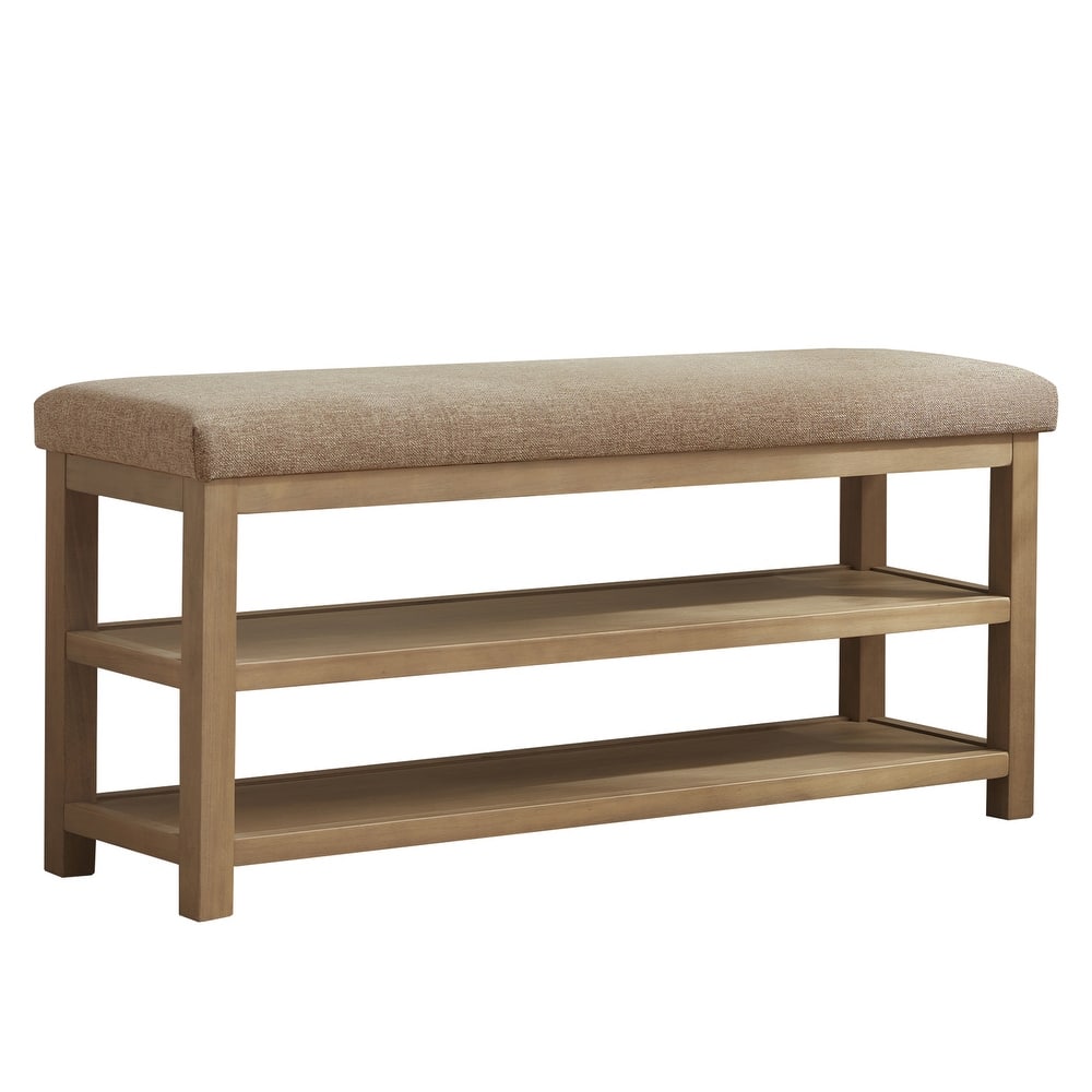HUIMO Multi-Functional Modern Entryway Double Layer Shoe Bench 39 inch