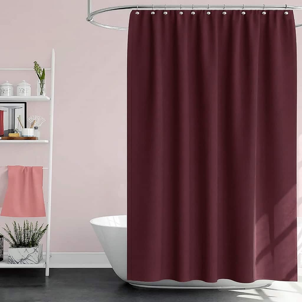 70" x 72" - Burgundy PEVA Shower Curtain Liner Waterproof
