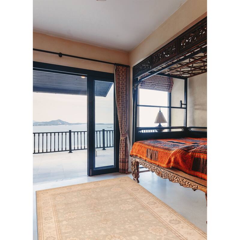 ECARPETGALLERY Hand-knotted Peshawar Oushak Sage Wool Rug - 8'11 x 12'1