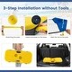 preview thumbnail 8 of 6, Portable Badminton Set Outdoor Sport Game Set with 2 Shuttlecocks - 106.5" x 13" x 63"