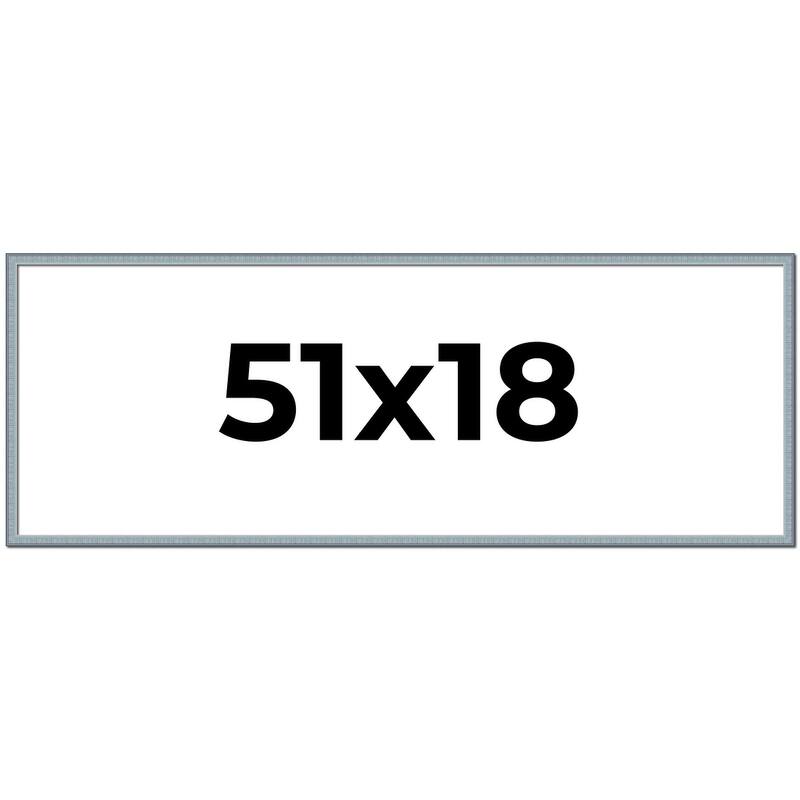 51x18 Frame Rustic Sky Blue Solid Wood Picture Frame | 0.75 Inch