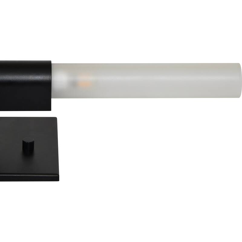 Industrial Style Wall Sconce with Tubular Shade - 7.75" - Black and White