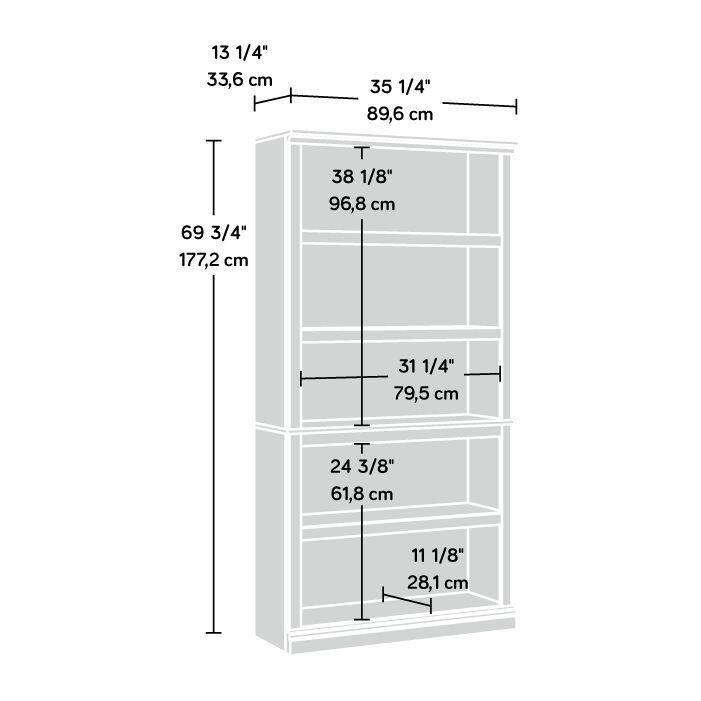 Sauder Select Collection 5-Shelf Bookcase