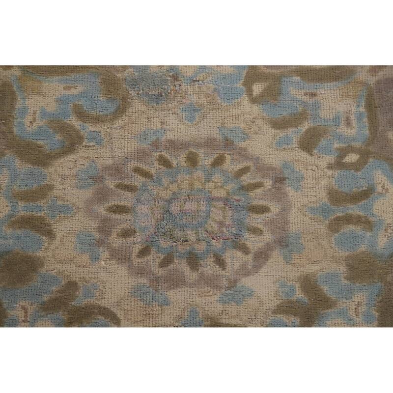 Hand Knotted Oriental 100% Wool Carpet Traditional Floral Yellow & Gold Najafabad Area Rug - 12' 10'' X 9' 3''