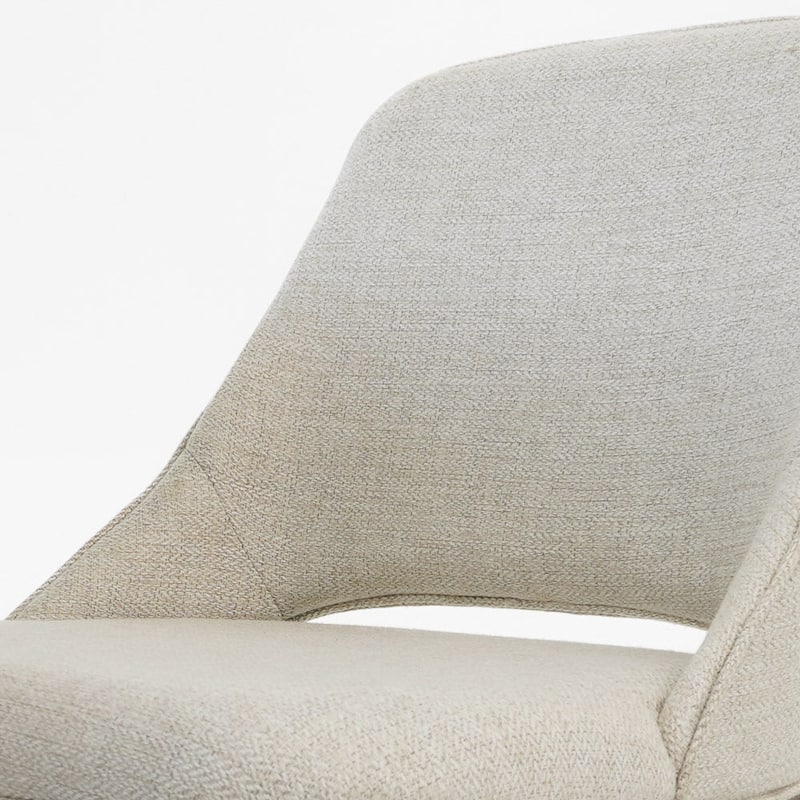 GDFStudio - Weston Modern Wood Upholstered Linen Dining Chair Set with Full-back Support, Set of 2 - 22"W