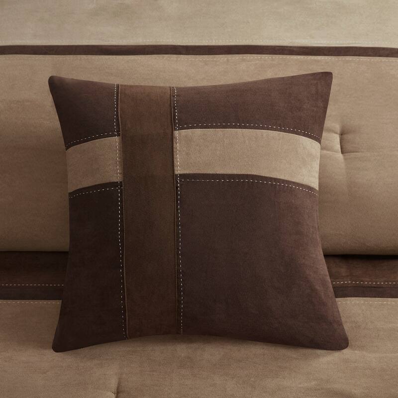GDF Studio - Palisades 7-Piece Faux Suede Comforter Set with Decorative Pillows