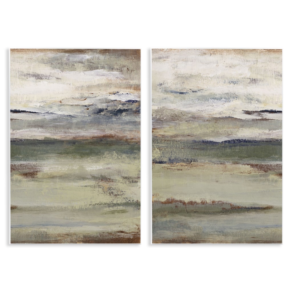 Stupell Earth's Layers Neutral Abstract Wall Plaque Art Design By Lanie Loreth (Set of 2)