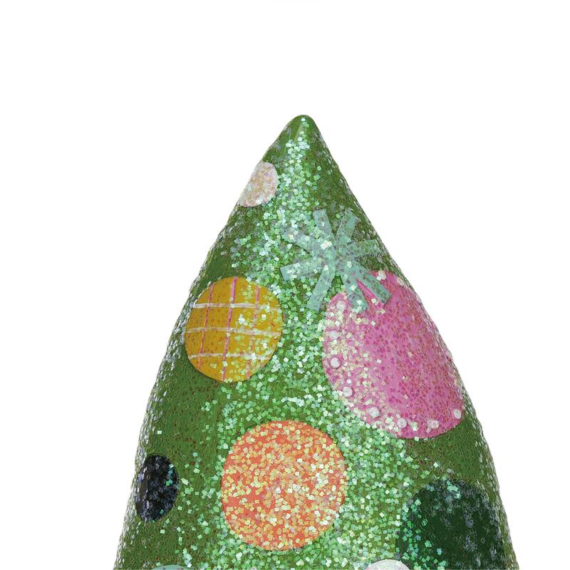 Resin Christmas Tree with Dots and Glitter - Multi