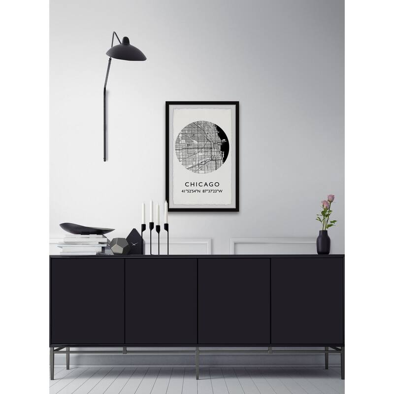'Chicago Coordinates' Framed Painting Print