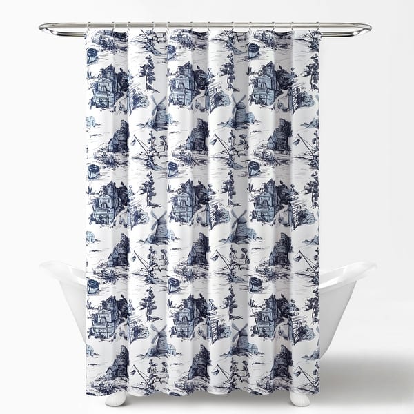 Lush Decor French Country Toile Shower Curtain Overstock 32073389