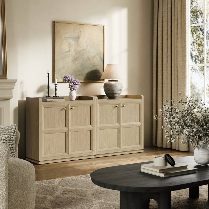 Multifunctional Minimalist Side Cabinet with 3D Design