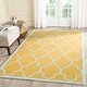 preview thumbnail 80 of 131, SAFAVIEH Handmade Cambridge Maybell Moroccan Trellis Wool Rug 3' x 5' - Gold/Ivory