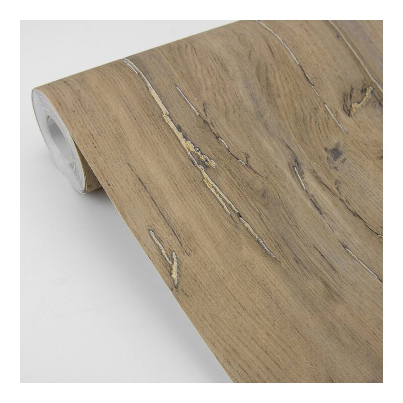 Advantage Jackson Light Brown Wooden Plank Wallpaper - 20.9 x 396 x 0.025