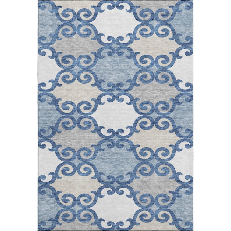 Premium Washable Super Soft Ornate Scroll Mayfield Rug