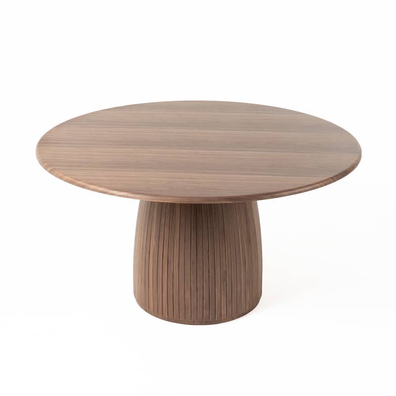 Modrest Sheridan Mid-Century Modern Walnut Round Dining Table