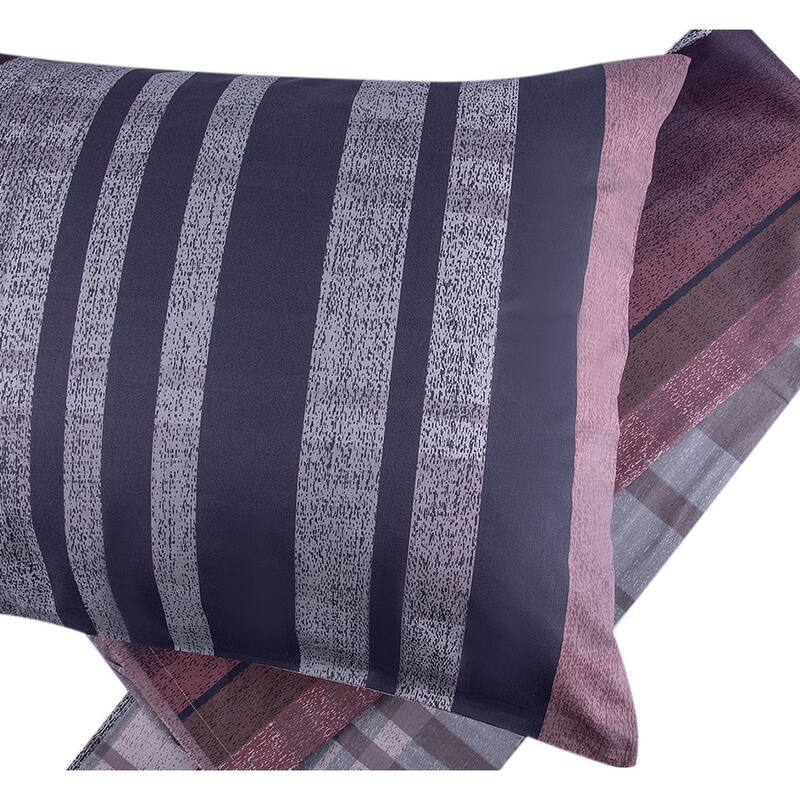STP Goods Checked Grey Cotton Bedding Set of 4