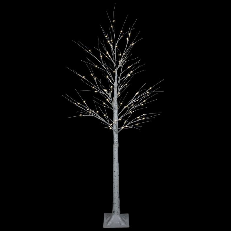 4' LED Lighted White Birch Christmas Twig Tree - Warm White Lights