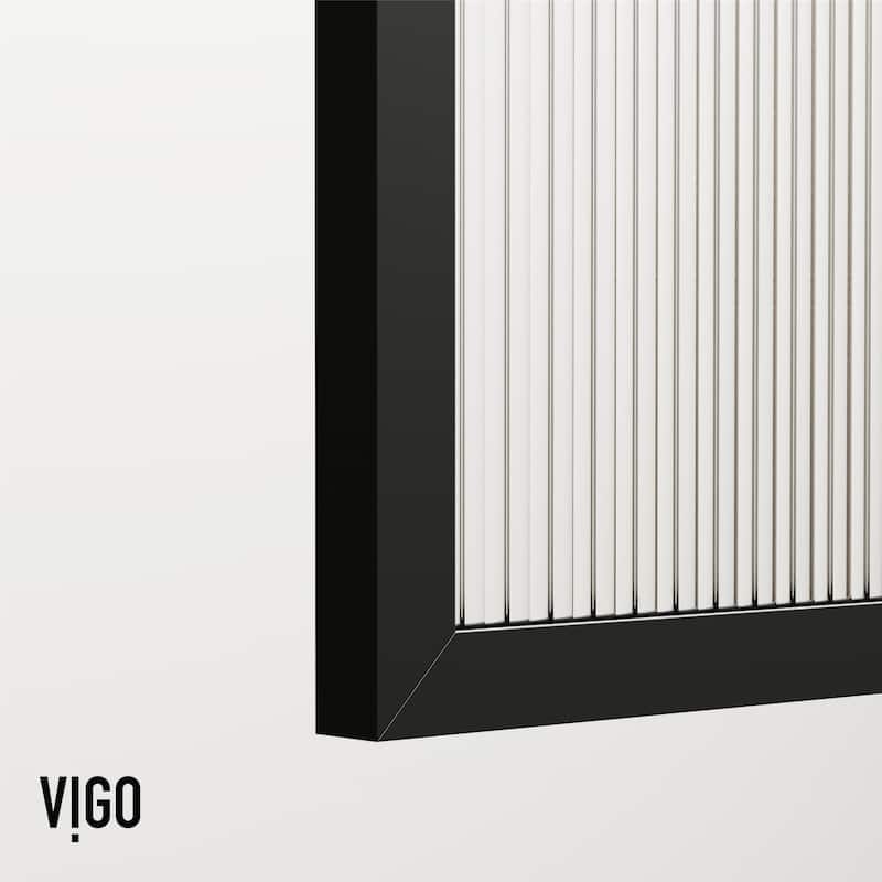 VIGO Meridian 34" W x 62" H Framed Fixed Tub Screen Door