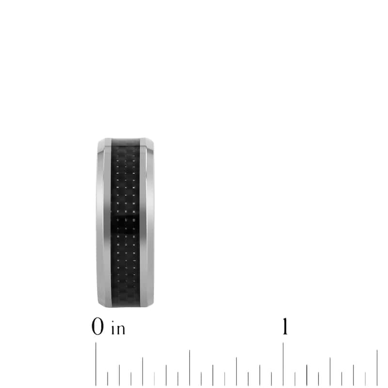 Steel Nation Stainless Steel Carbon Fiber Center 8mm Band
