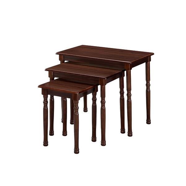 19 In. 3 Peice Cherry Rectangle Nesting Tables - Bed Bath & Beyond ...