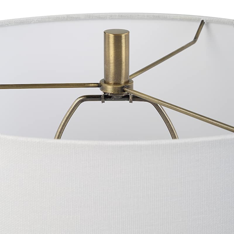 Uttermost Remy Polished Table Lamp - 33"H,   Shade 10"H x 15"Dia.