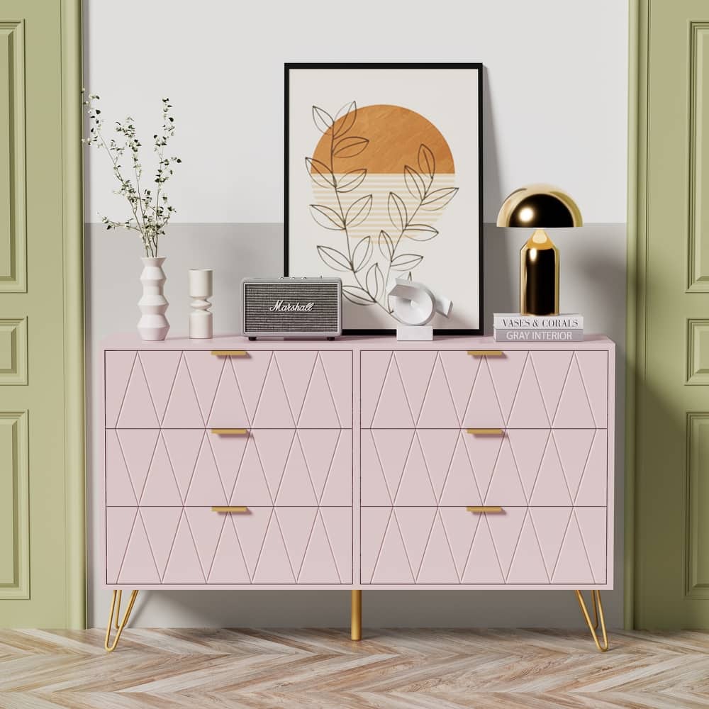 6 Drawer Dresser Drawer Chest Storage Cabinet Organizer