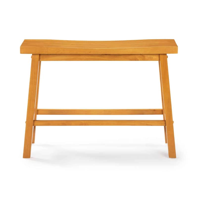 Sonoma Wood Saddle Dining Bench
