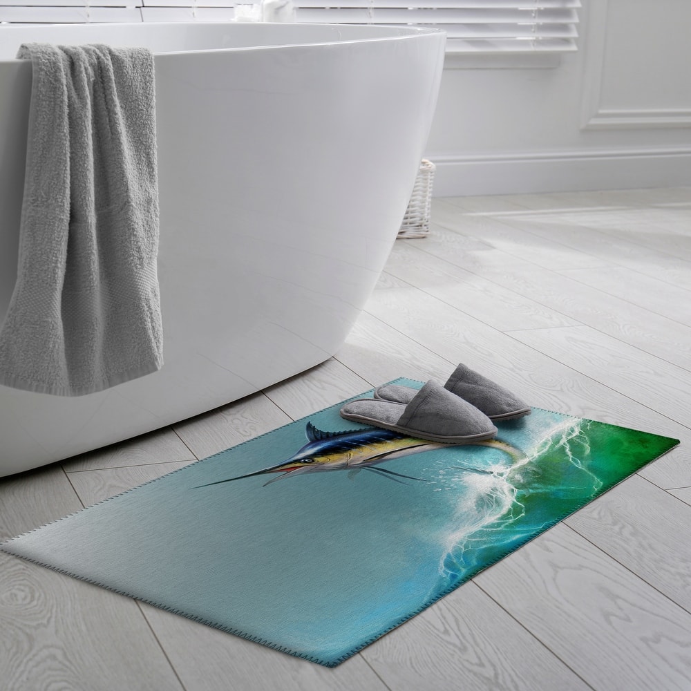 Indoor/Outdoor Harpswell Swordfish Washable Rug