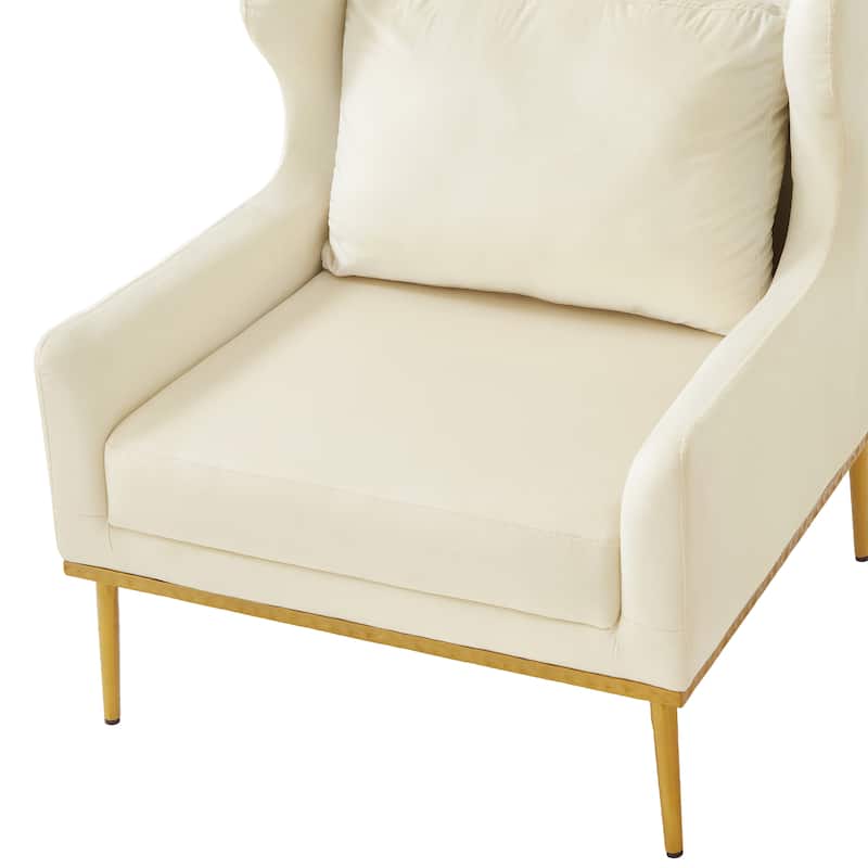 Modern Armchair Velvet Accent Chair Reading Chair Single Sofa Chair for Living Room, Bedroom, or Reading Corner