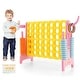 preview thumbnail 2 of 12, Costway Jumbo 4-to-Score 4 in A Row Giant Game Set with Stickers for - See Details Yellow & Pink