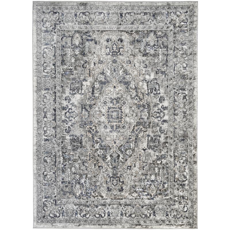 Firenze Palatial Ivory Traditional Oriental Area Rug - 5'3"x7'3"
