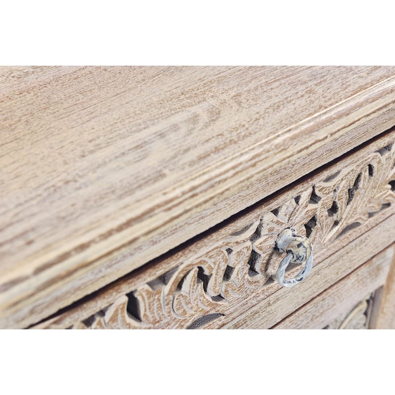 Florence 1-Drawer 1-Door Carved Nightstand