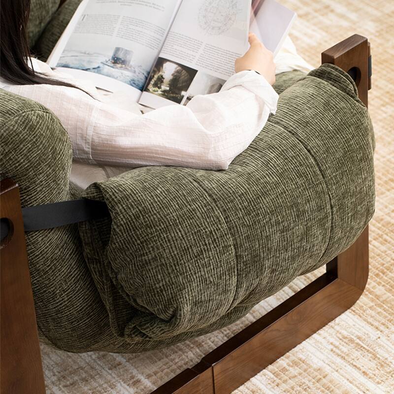 Contemporary Chenille Arm Chair with Cushion Back
