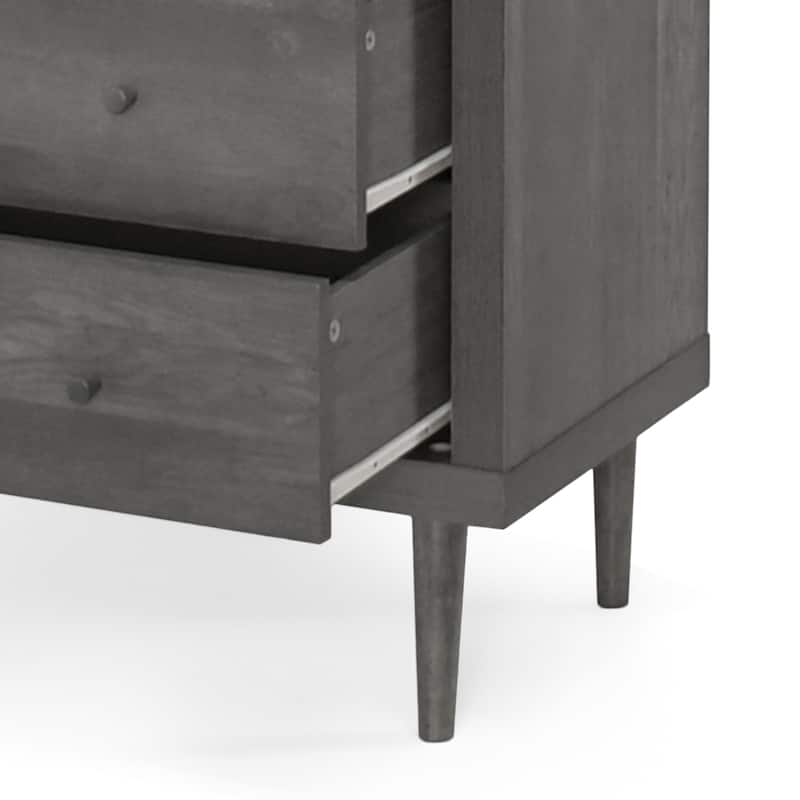 4-Drawer Vertical Chest with Metal Handle, Metal Frame and Wood Top for Bedroom