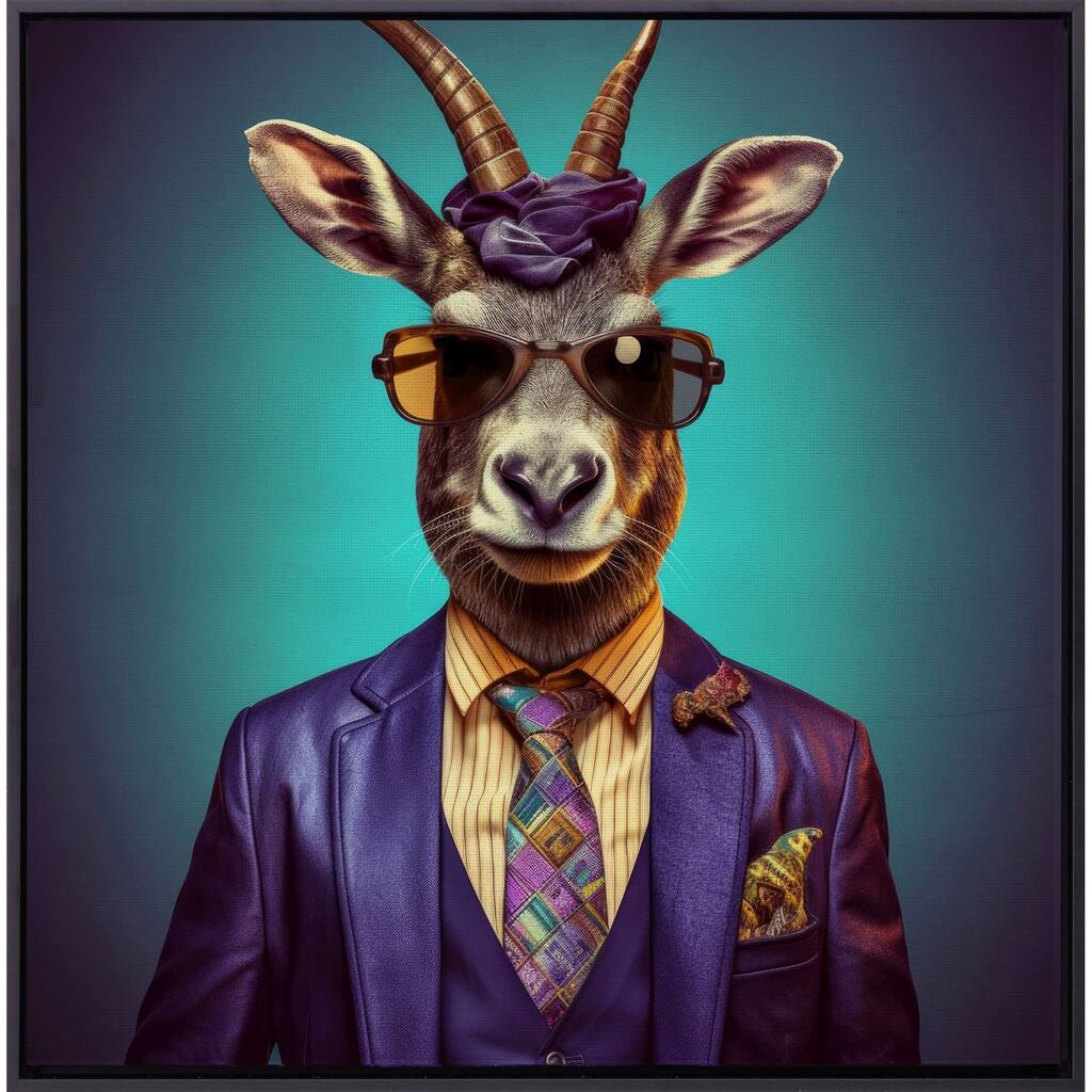 Charming Animal Giclee on Canvas No Glass