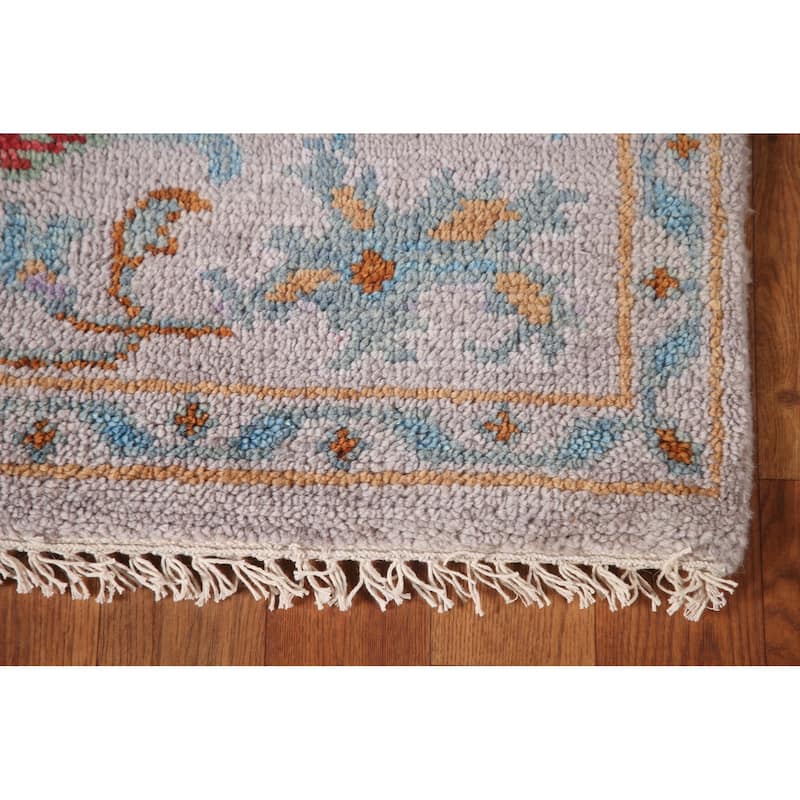 All-Over Floral Oushak Oriental Accent Rug Handmade Wool Carpet - 4'0"x 6'0"
