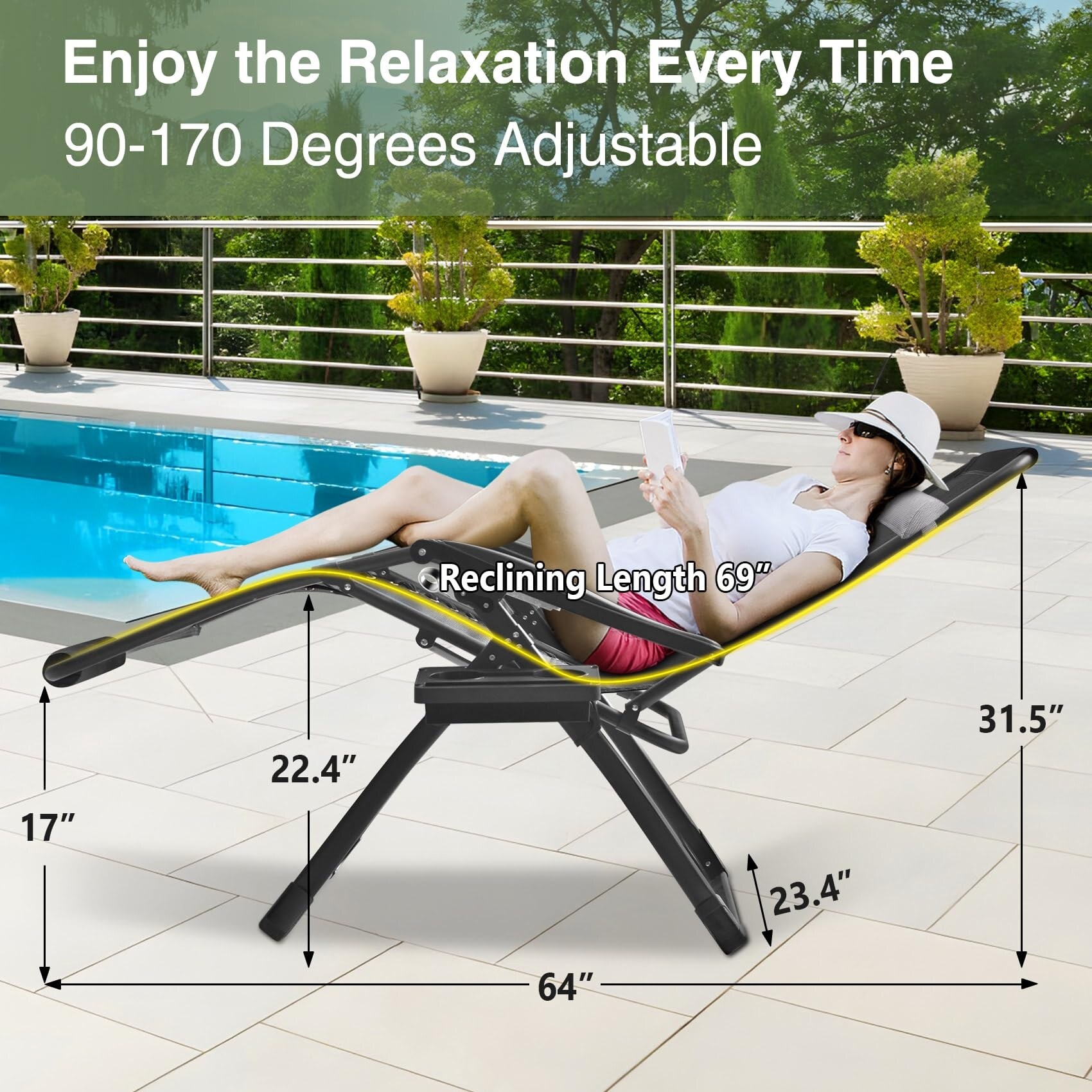 Aluminum Alloy Aluminum Zero Gravity Chairs Slendor Oversized Zero