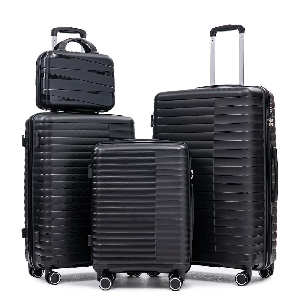 14IN 20IN 24IN 28IN 4 pcs/set in PP Spinner Wheel Luggage, Carry on Suitcase, Iron Pull Rod, Combination Password Lock