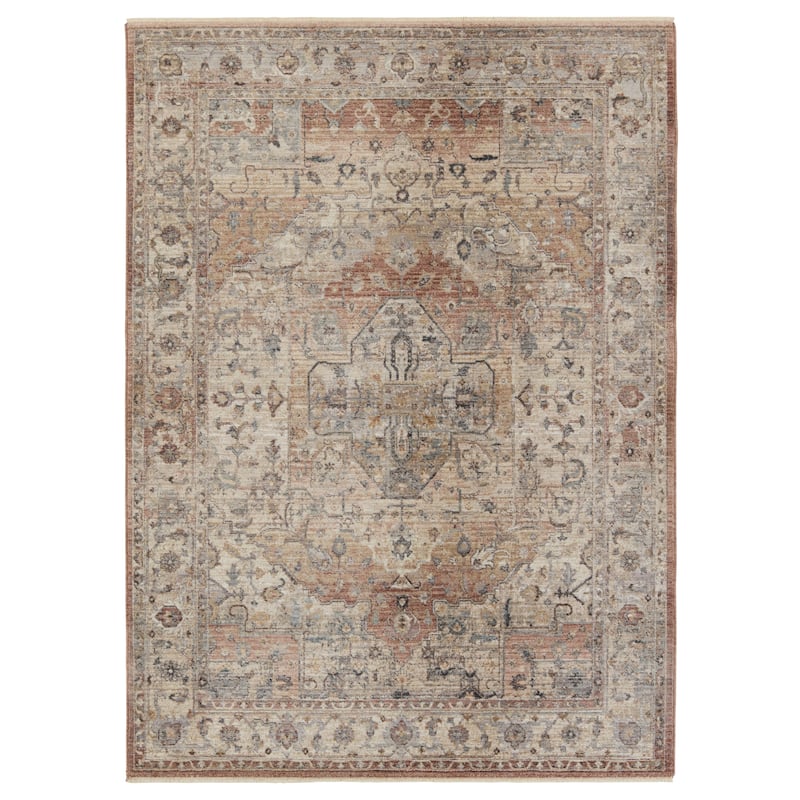 Vibe by Jaipur Living Starling Medallion Rug - 9' 3" x 13' 7" - Tan/Pink - Rectangle