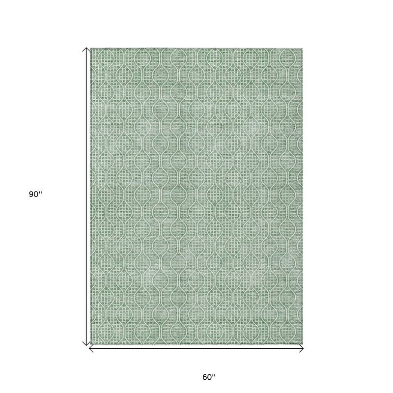 HomeRoots Geometric Transitional Rectangle Outdoor Rug