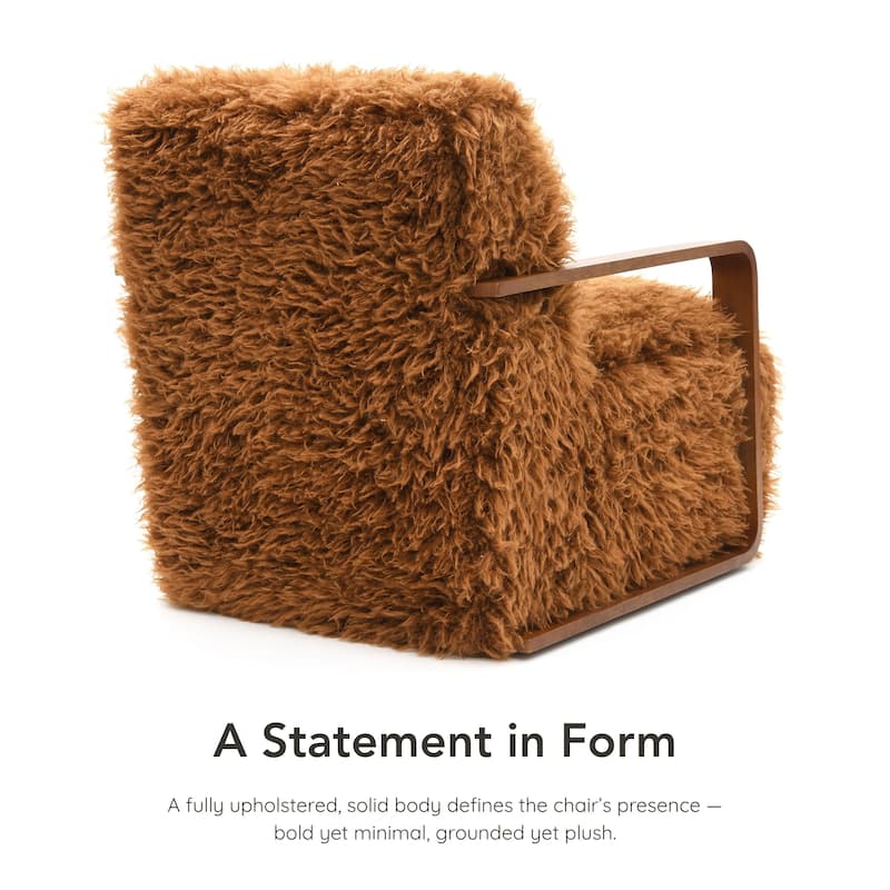 Furniture of America Neyra Modern 28-inch Faux Fur Accent Arm Chair