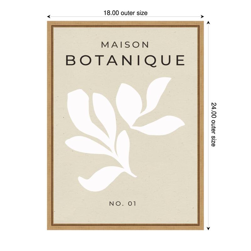 Elegant Leaves by Treechild (18 x 24 in.), Framed Canvas Wall Art Print