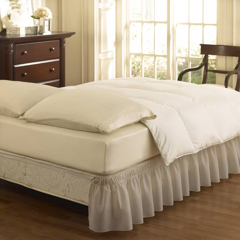EasyFit Wrap Around Solid Ruffled Bed Skirt
