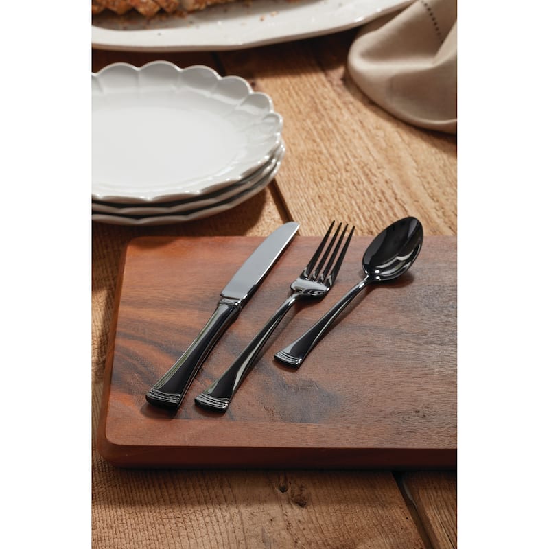 Portola Black 20-Piece Flatware Set