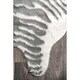 preview thumbnail 11 of 18, Nuloom Contemporary Stripped Safari Acrylic Faux Zebra Shaped Area Rug