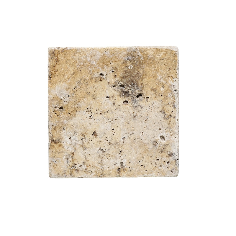 Philly Travertine 6" x 6" Tumbled Tile - 1 Box (5.50 sqft) - Beige