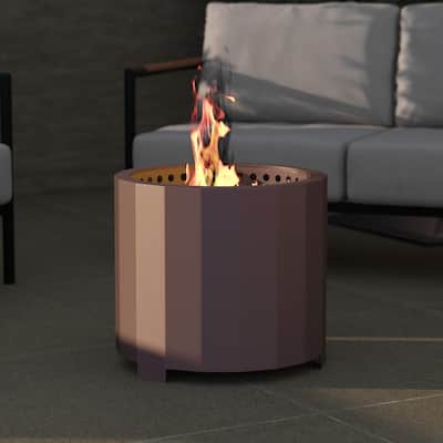 19.5" Outdoor Smokeless Wood Burning Portable Fire Pit
